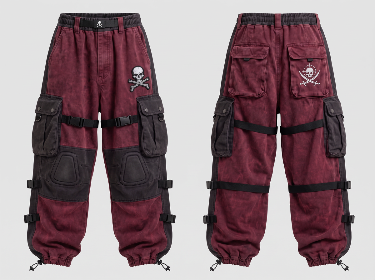 Merc Cargo Pants front and back