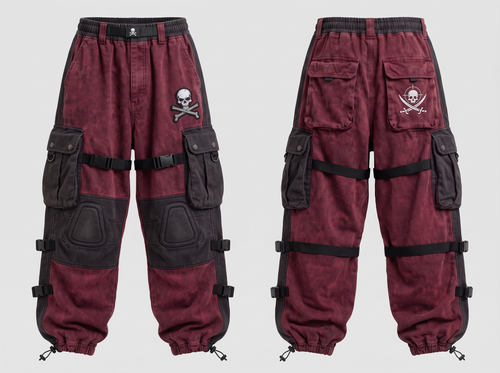 Merc Cargo Pants front and back