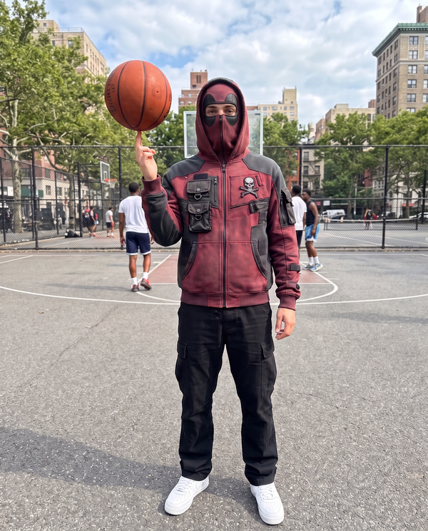 Customer on a basketball court in The Pool Hoodie