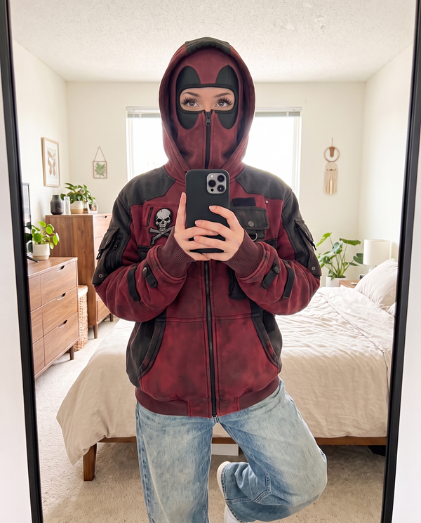 Mirror selfie in The Pool Hoodie