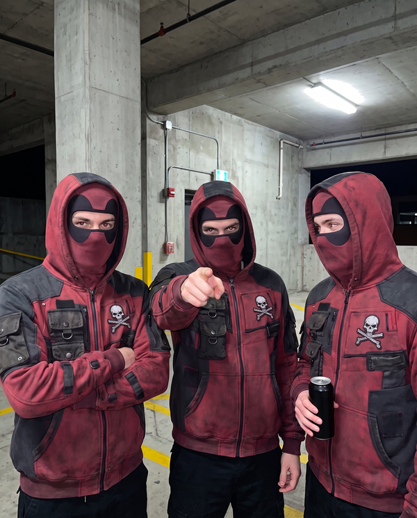 Three friends in matching Pool Hoodies